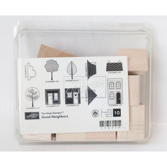 10 Vintage Rubber Stamps  Stampin Up Good Neighbors - Picture 1 of 2